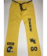 Women’s Pittsburgh Steelers Themed Yellow Jeans Total Girl Size 14.5 Plus L - £16.03 GBP