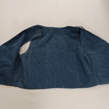 Katch Me San Francisco Women's Blue Cotton Floral Denim Reversible Vest Size L image 8