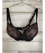 Wacoal T-Shirt Bra Women&#39;s 32DDD Black Lace Finesse Floral Contour Under... - £18.67 GBP