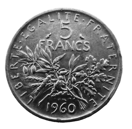 5 francs Sower Silver 1960 - $23.95