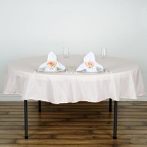 Blush 90&quot;&quot; Round Polyester Tablecloth Wedding Party Tabletop Supplies Di... - £13.94 GBP