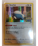 Pokemon TCG Snorlax 55/78 Pokemon Go Holo Rare NM - £1.18 GBP