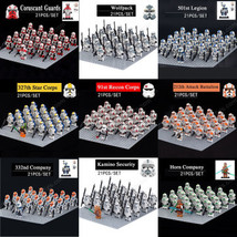 New 21Pcs Star Wars Coruscant Guard 501St Legion Wolfpack 327Th Corps Minifigure - £61.70 GBP