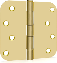 Goldenwarm 3 Pack 4 Inch Door Hinges Satin Brass Residential Door Hinges - Gold  - £12.13 GBP