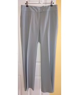CAMBIO Light Bluish Gray Wide Leg Lightweight Stretch Wool Dress Pants (10) - $26.67 CAD