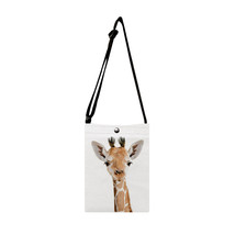 Women&#39;s Mini Canvas Shoulder Bag Cute Animal Print New Small Handbag Totes Ladie - £13.77 GBP