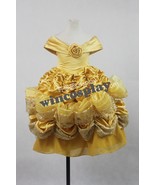 Kids Princess Belle Cosplay Costume Belle Yellow cosplay dress Kids hall... - $144.29 CAD