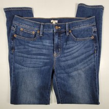 J Crew Womens Skinny Denim Jeans Stretch Mid Rise 5 Design Pockets Blue SZ 28/30 - £16.69 GBP