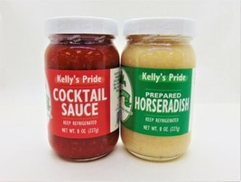 Kelly&#39;s Pride- 2 Pack Cocktail Sauce and Prepared Horseradish- 8 Ounce Jars - £11.06 GBP