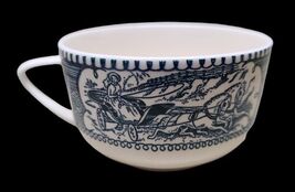 Currier &amp; Ives Coffee Cups Horse Buggy Cups Cup Mug Blue Royal China - $6.00