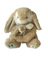 Vintage Wishpets Large Heather Rabbit With Baby Bunny Beige Plush 1997 - $19.80