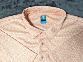 Pro Tour Coolplay Golf Polo Shirt Mens XL Orange Design - £10.27 GBP