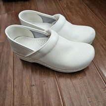Dansko Professional White Leather Shoes Clogs Nursing Sz US 7.5 EU 38 - £15.89 GBP