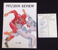 USC Trojans VS North Carolina Tar Heels Pigskin Review &amp; Game Card Vintage 1958  - £20.66 GBP