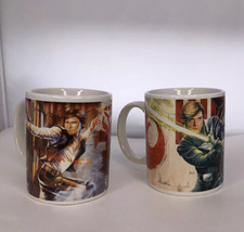 Star Wars Coffee Mug Set Hans Solo Luke Skywalker Darth Vader Boba Fett Set Of 2 - £12.85 GBP