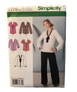 Simplicity Sewing Pattern Sz 16-24 V-Neck Button Front Blouse Misses 177... - £6.17 GBP