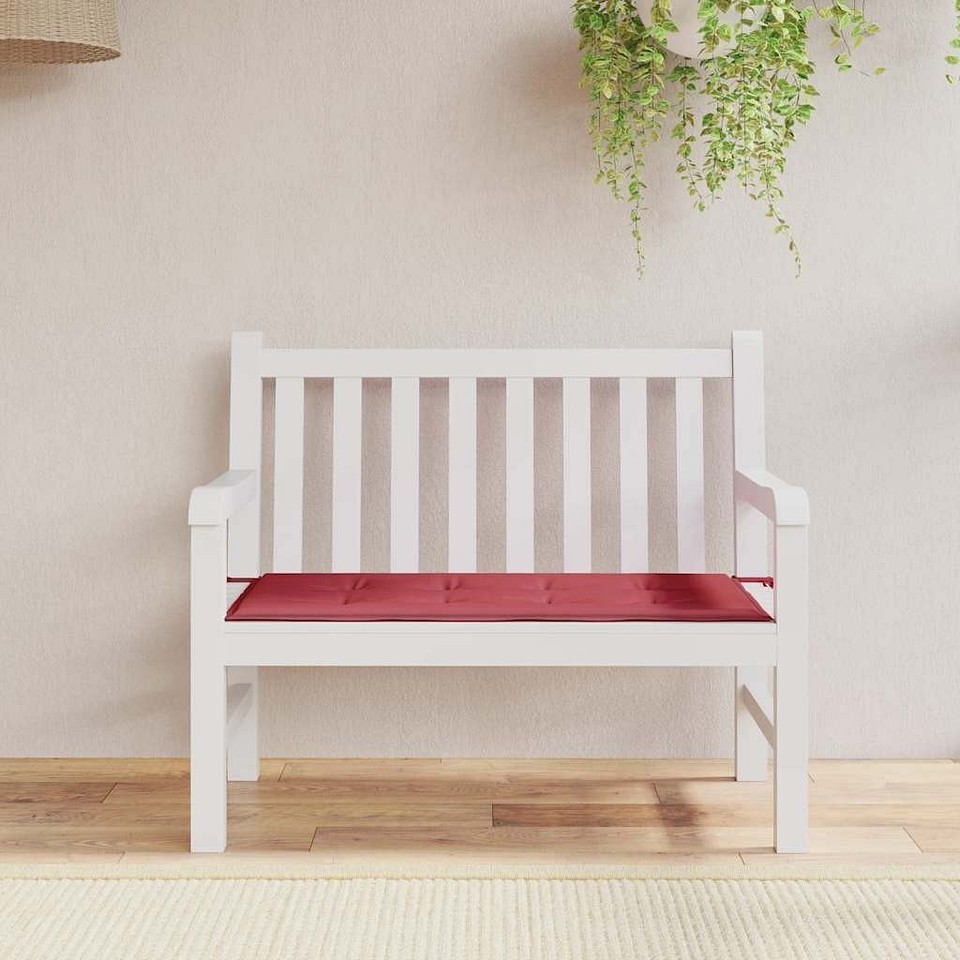 vidaXL Patio Bench Cushion Wine Red 39.4x19.7x1.6&quot; Oxford Fabric - $75.31