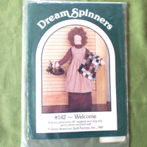 Dream Spinners Pattern 142 Welcome 24&quot; Door Stop Doll Apron Geese Mini Q... - £7.01 GBP