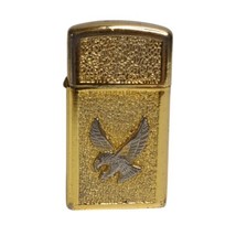 VTG Flying Eagle Unique Butane Lighter 2 1/4 Tall Gold Tone with Silver ... - $9.46