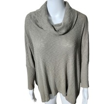 Free People Beach World Traveler Open Split Back Top M Ribbed Cowl Neck ... - $49.84 CAD