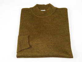 Men PRINCELY Soft Comfort Merinos Wool Sweater Knits Mock 1011-00 Mid Brown image 3