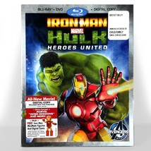 Marvel: Iron Man &amp; Hulk: Heroes United (Blu-ray/DVD, 2013) Like New w/ Slip ! - £8.93 GBP