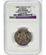 1888 J Germany 2 Mark 2M Silver Coin Hamburg NGC Graded UNC Details - $1,127.77 CAD