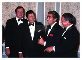 President Ronald Reagan, John Wayne, D EAN Martin &amp; Frank Sinatra 1977 5X7 Photo - £6.67 GBP