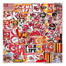 10 Random KC Kansas City Chiefs Stickers Pack Car Decal Set NFL Football Mahomes - £2.39 GBP