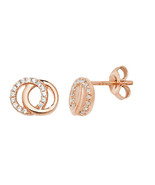 18Carat Rose Gold &amp; Diamond Studs Earrings with 0.25 carats - $18,785.11 MXN
