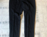 Talbots Cotton Ponte Knit Pants Black pull on Flat Front Seamed Trouser ... - £22.29 GBP