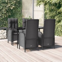  Patio Dining Set Black - $16,002.17 MXN