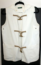 Vtg Ralph Lauren Women&#39;s Medium Hooded Safari Vest ~ Rope Clasp ~ Hardly Used - £15.92 GBP