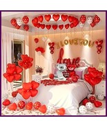 54pcs Love Balloon Set w/ Rose Petals &amp; Teddy – Proposal, Wedding, Party... - €21,38 EUR