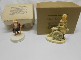 2 NIB Sebastian Miniatures Rip Van Winkle, &amp; George Washington figurines vintage - £11.22 GBP