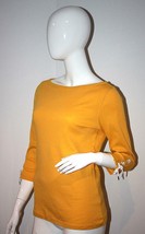 Lrl Lauren Jeans Co. Ralph Lauren Yellow Marigold Top Drawstring Sleeves ( S ) - £69.76 GBP