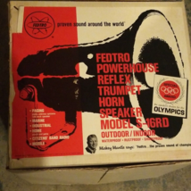 1964 Mickey Mantle Fedtro Powerhouse Reflex Trumpet Horn Speaker S-12RD NOS - £158.23 GBP