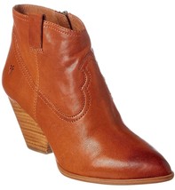 Frye Women&#39;s Reina Cognac Leather Western Ankle Bootie 3479257-COG NIB - £43.26 GBP+
