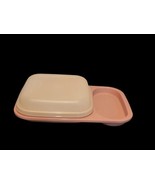 Tupperware Dusty Rose Pink Meal Mate Divided Snack Storage Tray 1837-3 - $12.82