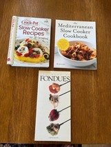 Lot Of Mediterran EAN Slow Cooker Rival Crock Pot Fondues Cookbooks: - £8.35 GBP