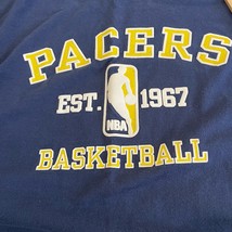 NBA 2X Indiana Pacers Long Sleeve Tee Y2K Puff Screenprint 90s Navy Blue... - £18.16 GBP