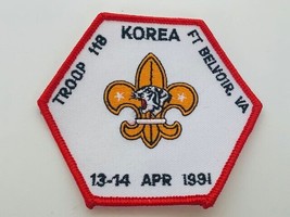 Advertising Patch Logo Emblem Sew vtg patches Fort Belvoir Virginia Korea troop - £13.37 GBP