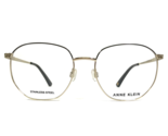 Anne Klein Eyeglasses Frames AK5079 717 GOLD Black Round Full Rim 52-17-140 - $55.91
