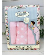 NEW The Vintage Cosmetic Company 3 Makeup Melts Pink Dual Sided Towels R... - £8.09 GBP