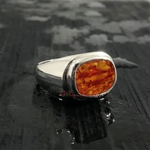 Natural Baltic Amber Rings Handcrafted 925 Silver Jewelry Christmas Gift Mens - £40.07 GBP