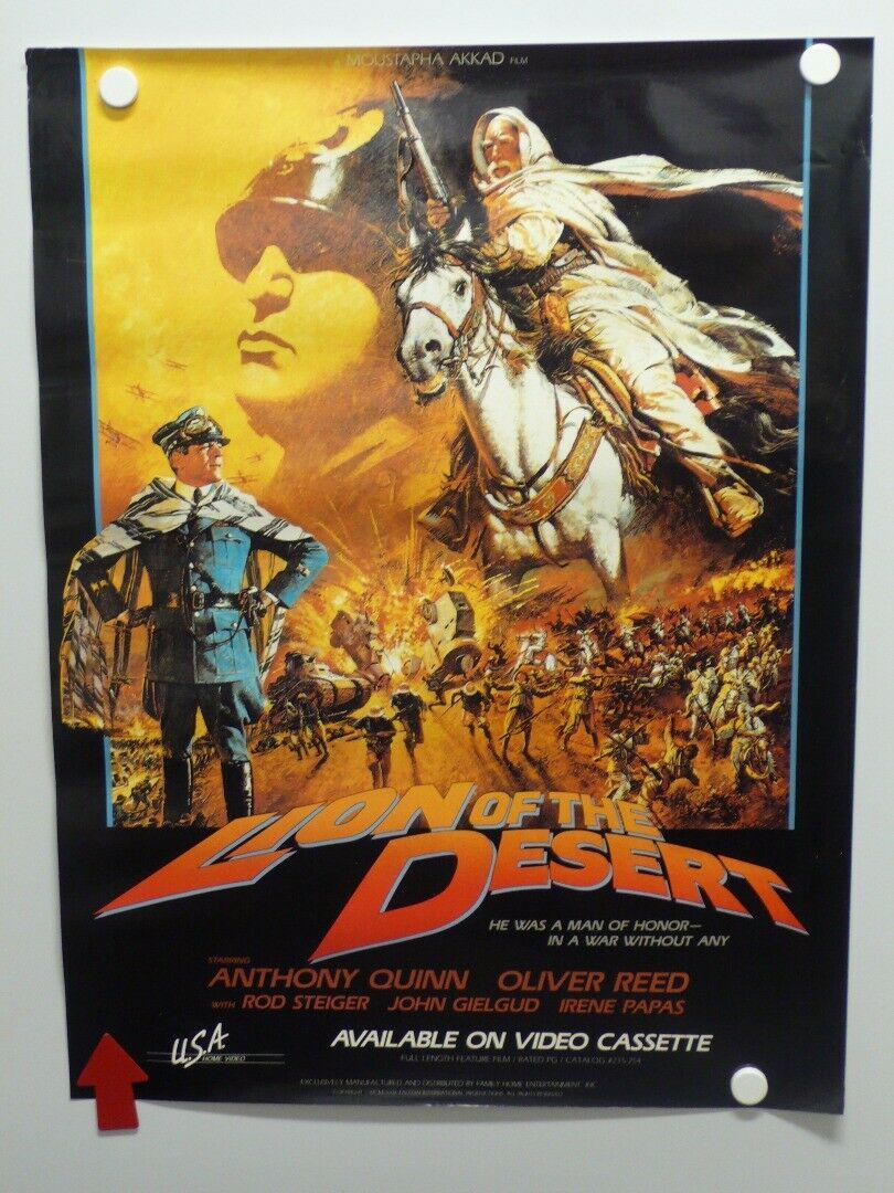 Primary image for LION OF THE DESERT Anthony Quinn OLIVER REED Rod Steiger HOME VIDEO POSTER 1981