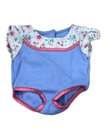 Bitty Baby Vintage Blue Floral Bodysuit Outfit For 15&quot; Dolls - $9.60