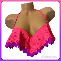 Victoria&#39;s Secret Pink Purple Pink Push Up Flounce Bikini Bathing Suit Top - S - £39.83 GBP