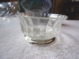 Vintage Genuine Crystal &amp; Silverplate Pedestal Bowl &quot; BEAUTIFUL COLLECTA... - £13.21 GBP