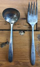 Set Pair Vtg Antique Oneida Silverplate Community Plate Gravy Spoon Serv... - £781.06 GBP